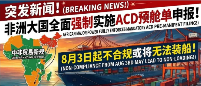 肯尼亚强制实施ACD预舱单申报！8月3日起不合规或将无法装船！